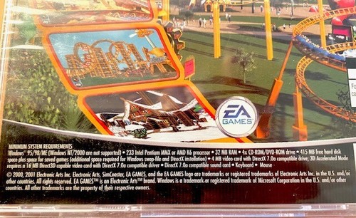 SIM Coaster - NEUF scellé en usine VINTAGE - EA Games Jeu PC Windows 95/98/ME 2001 - Photo 3/3