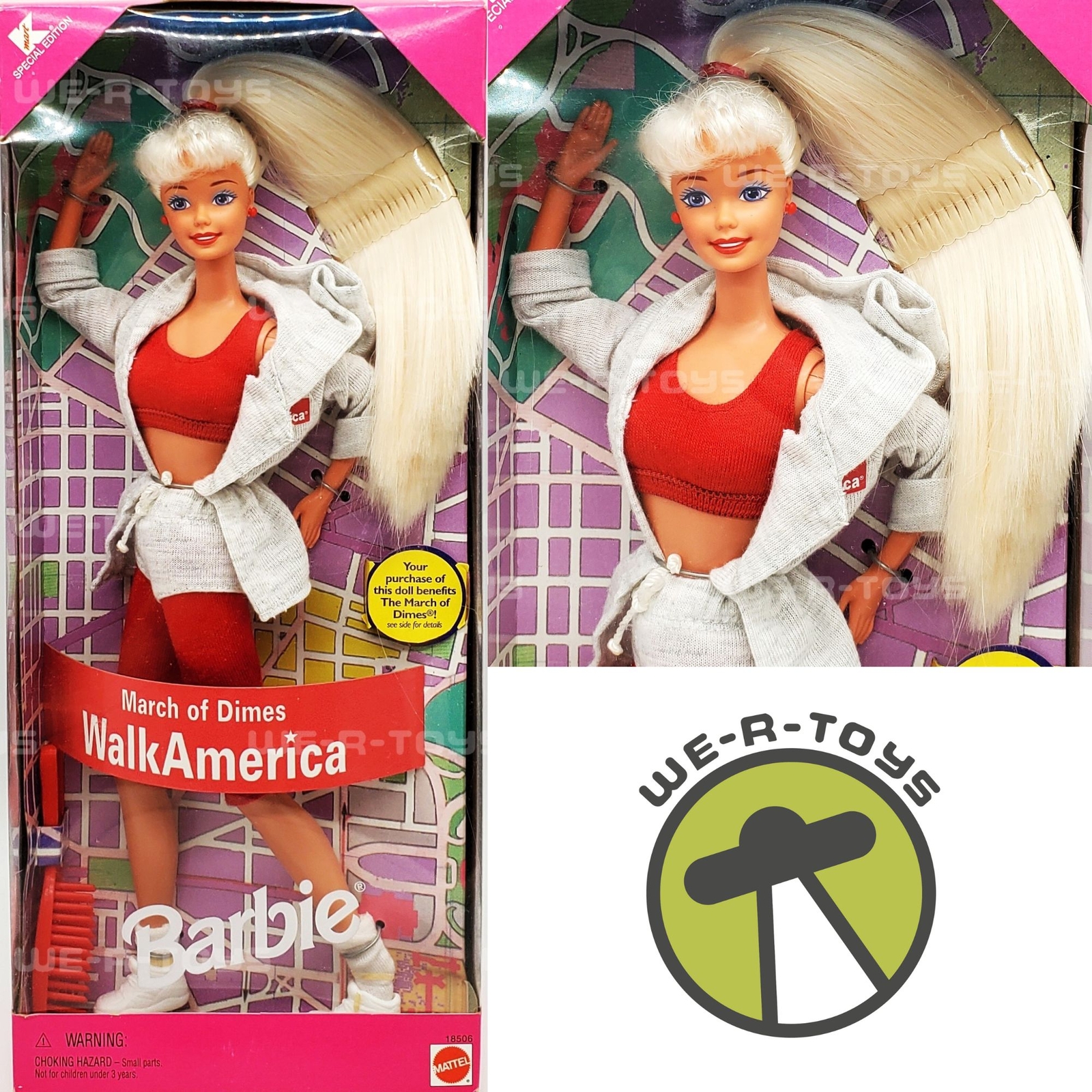 March of Dimes Barbie Doll Walk America Kmart Special Edition 1997 