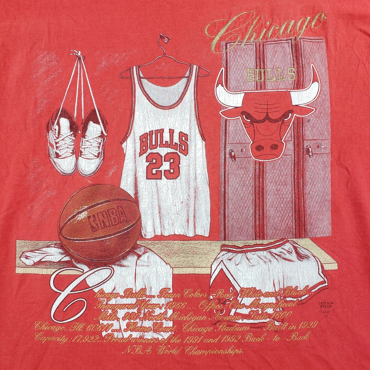 Vintage 1992 Chicago Bulls Michael Jordan Locker Room Shirt