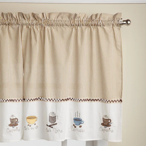 Java 24 Inch Tier Curtain Pair 54x24 Cafe Mocha Espresso Cappuccino