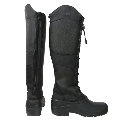 Hy Equestrian Adults Mont Maudit Winterstiefel warme Hof-/Reitstiefel schwarz 36-41