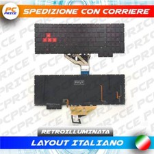 TASTIERA HP OMEN 3YB53EA-ABZ 15-CE SG-87900-3PA RETROILLUMINATA CARATTERI ROSSI