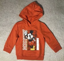 Disney Jumping Beans Mickey Mouse Orange Soft Fleece Hoodie -Sizes 2T NEW 18