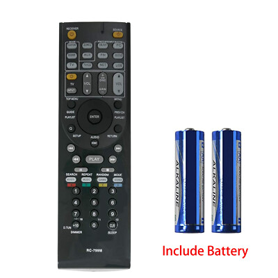 RC-799M New Remote For ONKYO AV Receiver TX-SR309 HR-R358 HT-R548 With Battery