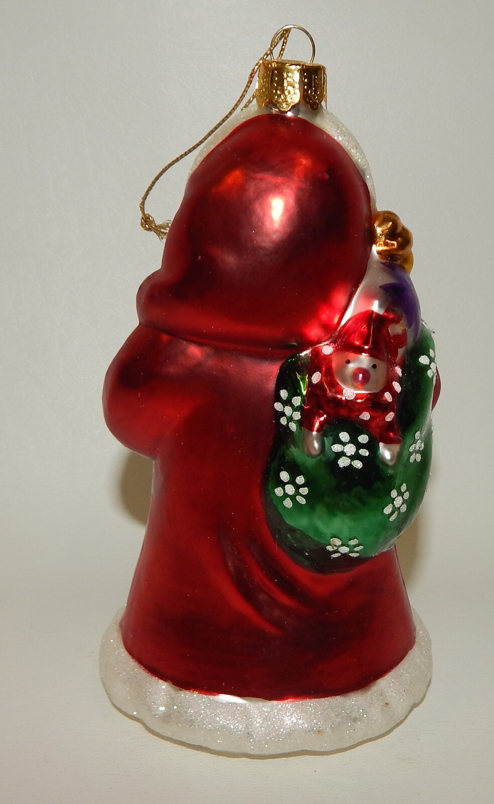 Vintage Christmas Treasures St Nick Santa Claus Blown Glass Ornament w ...