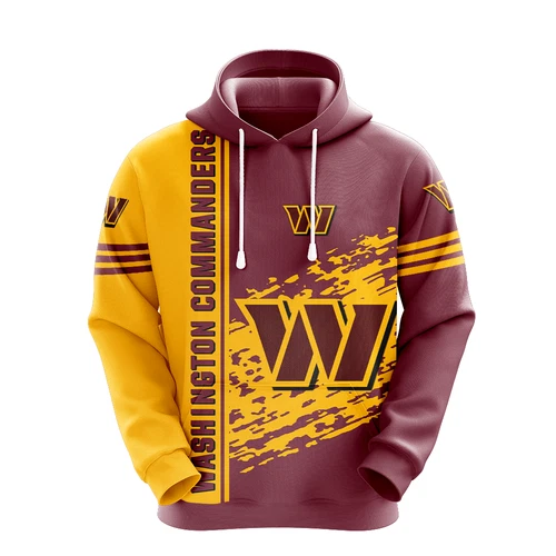 Washington Commanders Men's Hoodies Casual Pullover Sweatshirts Jacket Hooded