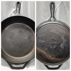 Vintage Lodge 10SK USA 12 inch Cast Iron Skillet Assist Handle Double Pour Spout