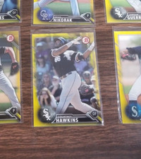 COURTNEY HAWKINS 2016 BOWMAN CARD BP-145 WHITE SOX (ROOKIE YELLOW PARALLEL)