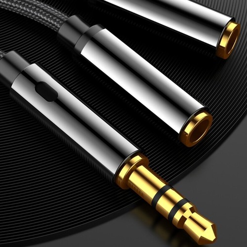 Gold Plate 3.5mm Headphone Splitter for Clearly Sound Experience Male to 2Female - Photo 7/10