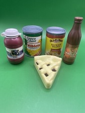 Pretend Play Food Lot, Kitchen Soup Cans Maple Sryup Milk Beans Corn Pie Slice