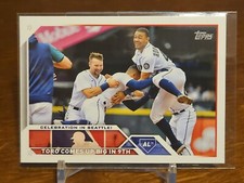 2023 Topps Series 1 base # 174 Celebration in Seattle! - Seattle Mariners