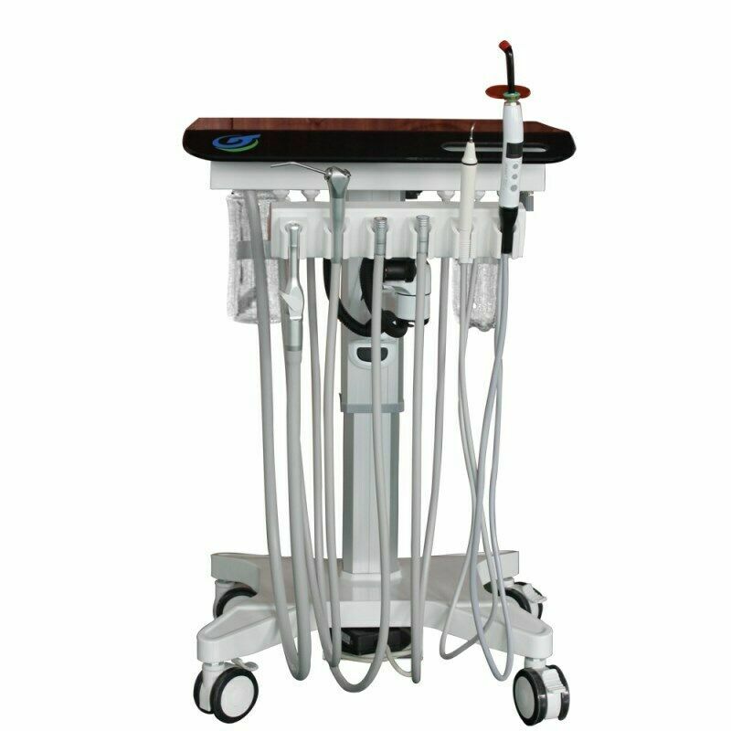 Greeloy Dental Mobile Delivery Cart Unit Treatment System + Handpiece Set 4 Hole
