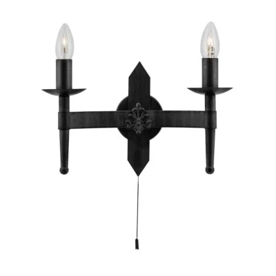 Wand Spot Lampe Leuchte Schwarz Flur Büro Schlaf Ess Wohn Zimmer Beleuchtung - Bild 1 von 3