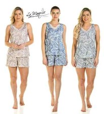LADIES LA MARQUISE BAMBOO SHORT SLEEVE SUMMER SHORTIE PYJAMA S/XL 33213
