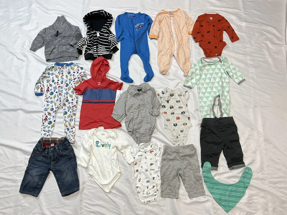 115+ Fall/Winter Clothing Bundle Boy's Size NB, 03 & 3 Months Boys