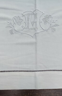 Drap de literie blanc pur, broderie florale, draps plats, 100