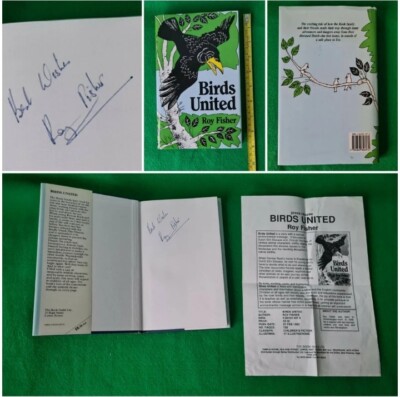 SIGNED Birds United Roy Fisher Rook Family Adventure Book 1992 First Edition