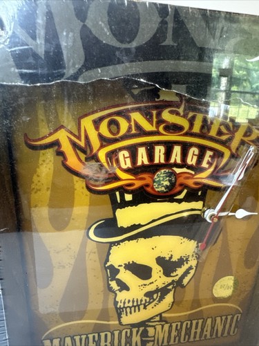 Jesse James Monster Garage Collectible Clock Maverick Mechanic Skull 10X12 NEW - Picture 2 of 10