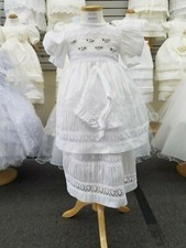 Ropones de niña para bautizo, Blanco o beich. Mameluco para bautizo, NIÑA MARFIL