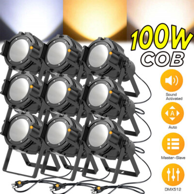 100W COB LED Par Can Light DMX Stage DJ Audience Blinder Light Party Lighting US