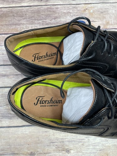 Para hombre Florsheim Cuero Negro Midtown Gorra Buey Zapatos 9,5 - Imagen 9 de 12