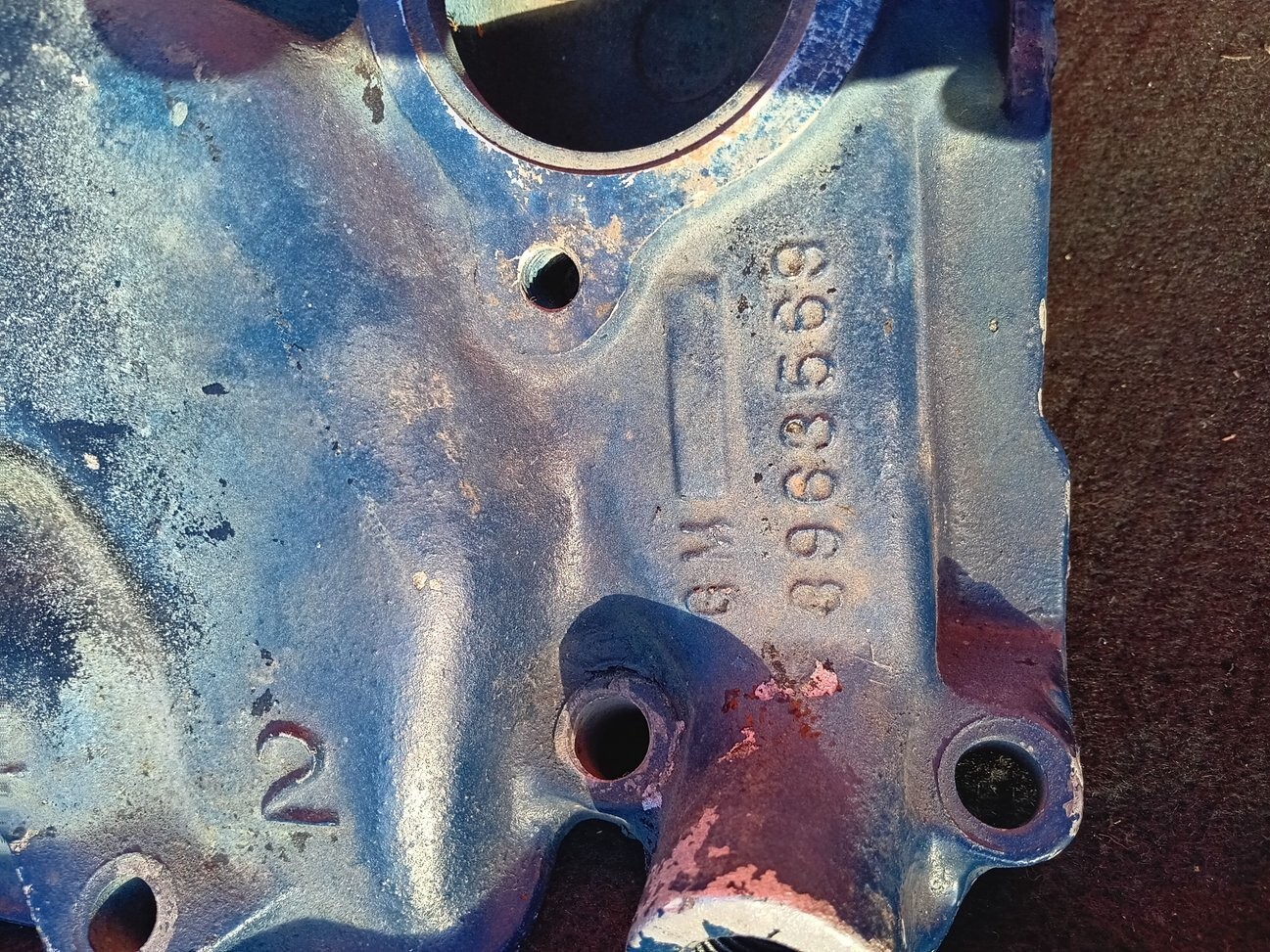 GM intake 3963569 1971 L78 L89 LS6 original embossed numbers