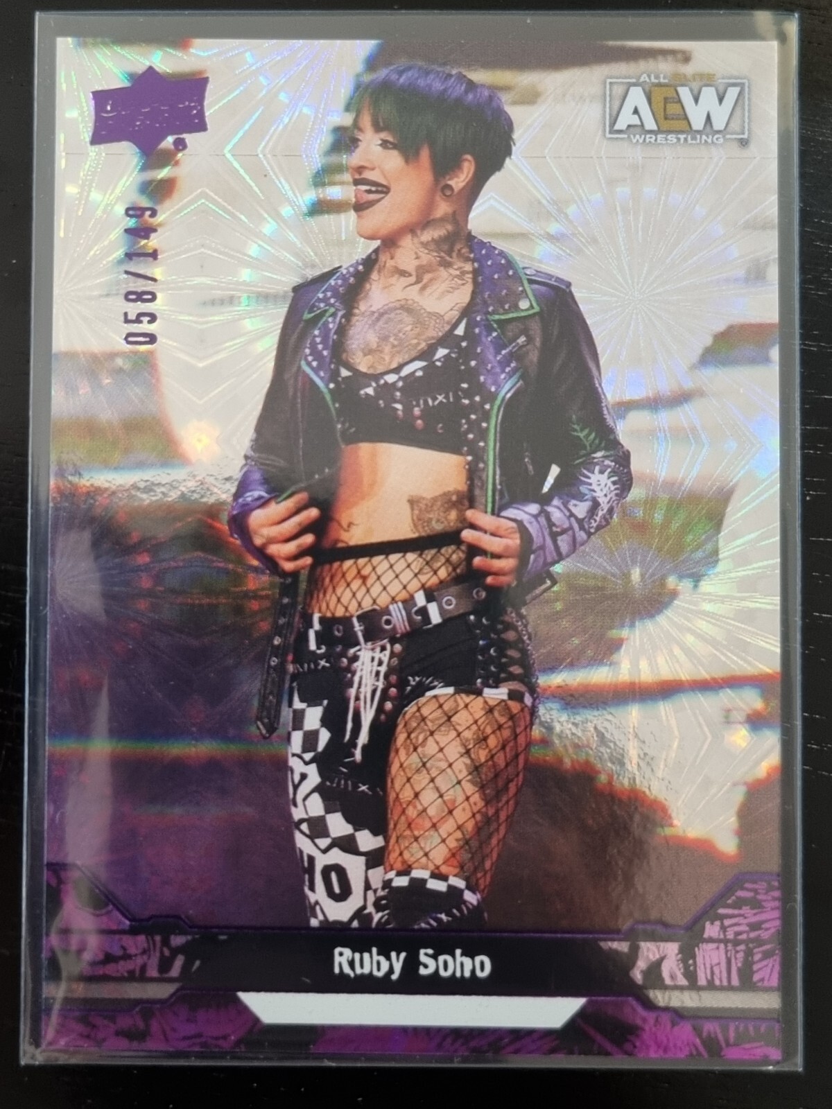 2023 AEW Ruby Soho PURPLE PYRO /149 Trading Card Upper Deck #90392