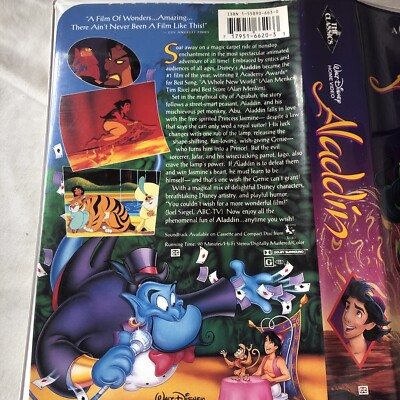 デンマーク語版 ディズニー アラジン 1993年 Aladdin VHS 1993 Walt Disney Home Video the Original Animated
