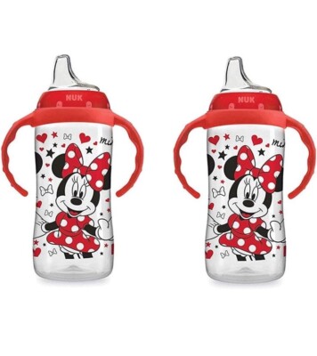 NUK Disney Large Learner Spill Proof Sippy Cup, Minnie Mouse, 10 Oz (Pack Of 2)