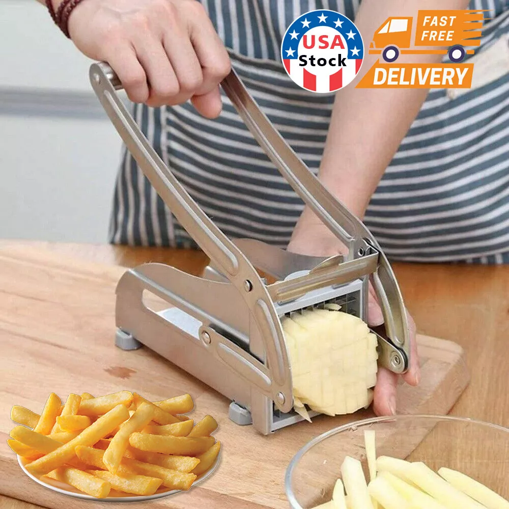 Stainless Steel French Fry Cutter Potato Vegetable Slicer Chopper Dicer  Blade eBay