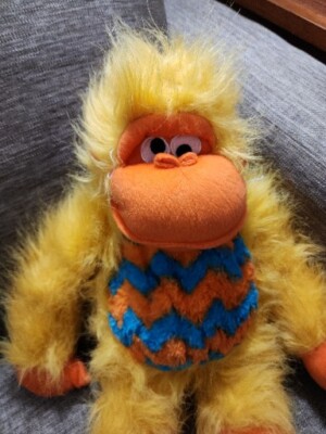 Funky Monkey Plush Stuffed Animal Toy Bright Yellow Blue Orange Trip Toy Factory