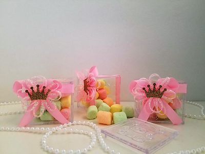 Princess Baby shower A set of 12 Pink Fillable blocks |Gold