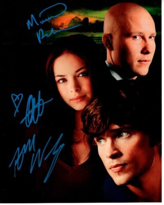 TOM WELLING, KRISTIN KREUK MICHAEL Signed 8x10 SMALLVILLE Photo w/ Hologram COA