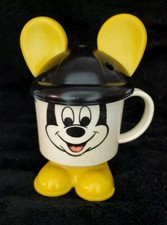 Vintage Mickey Mouse Sippy Cup with Lid No Straw Walt Disney Productions