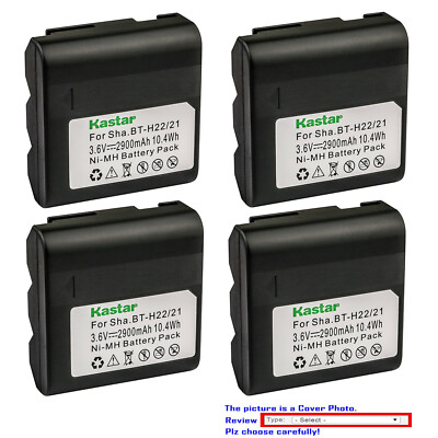 Kastar Replacement Battery for Sharp VL-E630H VL-E630S VL-E630U VL-E650 VL-E650U