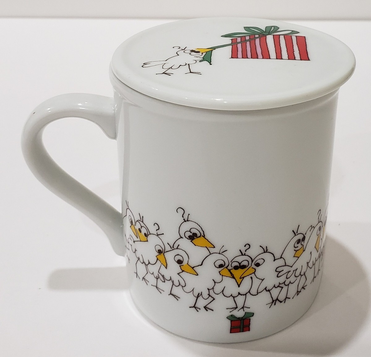 手描き花と鳥の陶器瓶 美術品 花瓶 陶器製 花と鳥の絵柄（しろ鳥（小） / 花器 花瓶