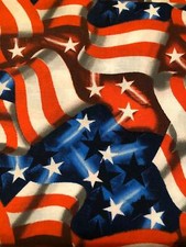 Stars and Stripes, Red, White Blue Cotton Fabric,Fat Quarter,FQ18"Long x 21"Wide