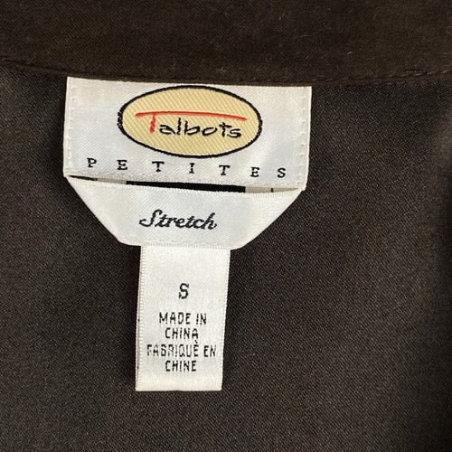 Talbots Petites Brown Button Up Shirt Size 8 - Picture 7 of 8