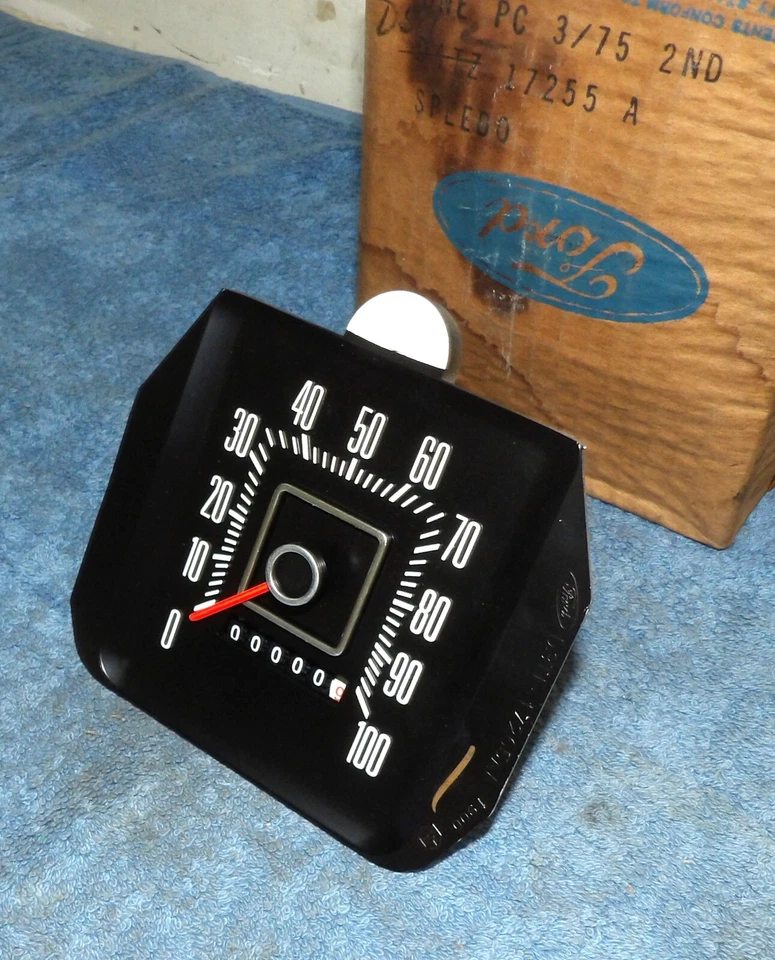 1973-1977 Ford F100 F150 F250 F350 caminhão 75-77 E100 NOS 100 mph medidor de velocidade - Imagem 3 de 4
