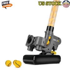 Lightweight Portable Pitching Machine 26 Ball Capacity Automatic Training Aid US