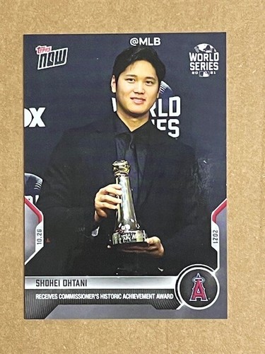 2021 TOPPS NOW SHOHEI OHTANI COMMISSIONER'S HISTORIC ACHIEVEMENT AWARD #1010