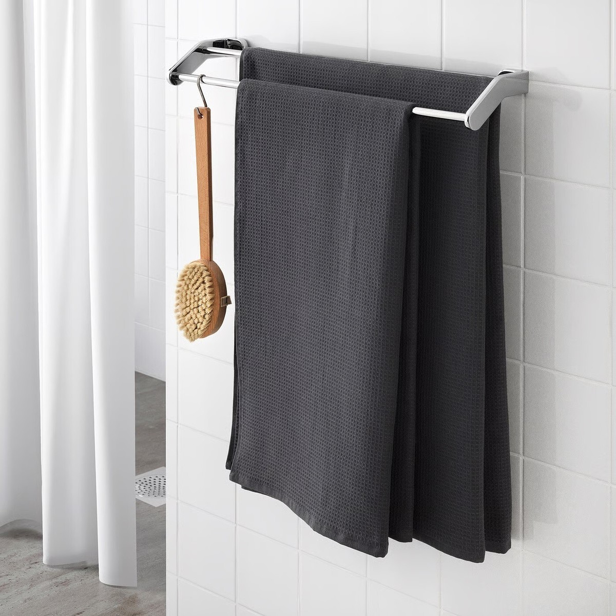 Ikea SALVIKEN Bath towel anthracite 28 x 55