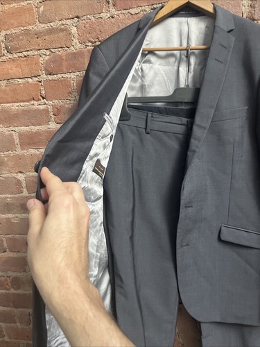 Tiger of Sweden Men’s Mod Suit, Sz 50, 32 X 32, Gray Wool/Mohair - Picture 14 of 20
