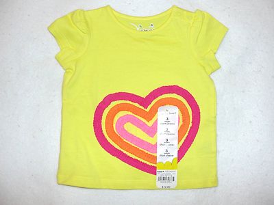 Infant Girls Jumping Beans Yellow Knit Short Sleeve T Shirt - Size 3 mos. - New