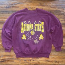 Vintage Arizona State Sun Devils Graphic Sweatshirt Mens Large L Made In USA 90s