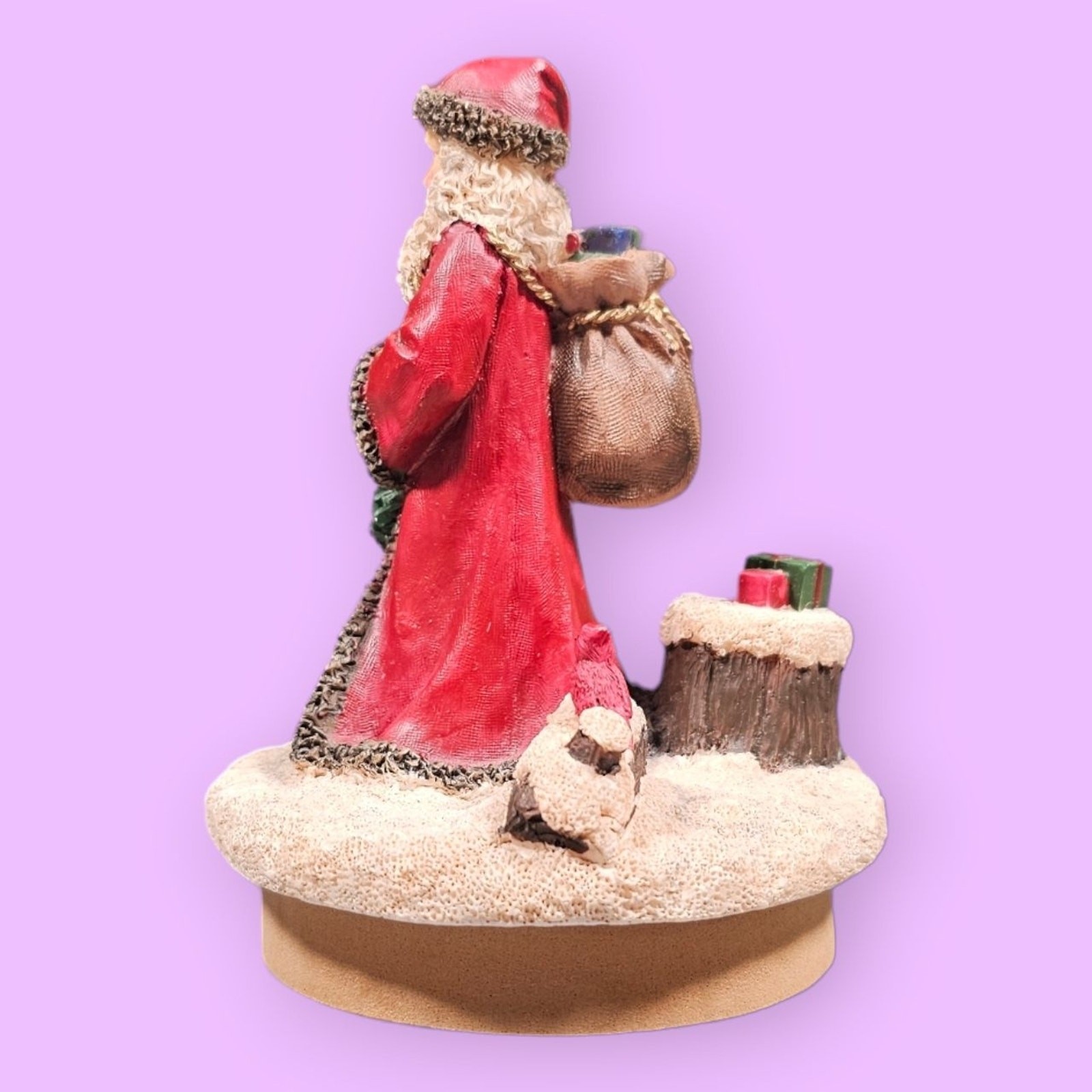 Vintage Old World Santa Candle Jar Topper from Our America Gift