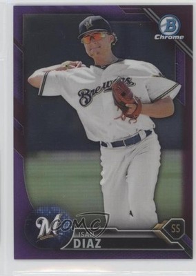 2016 Bowman Chrome Prospects Purple Refractor 19/250 Isan Diaz #BCP232 y6z