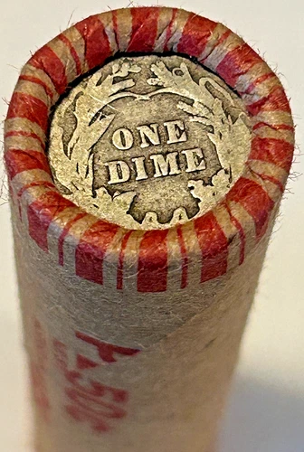 Unsearched Estate Wheat Cent Roll with Barber Dime & Indian Head FREE SHIPPING