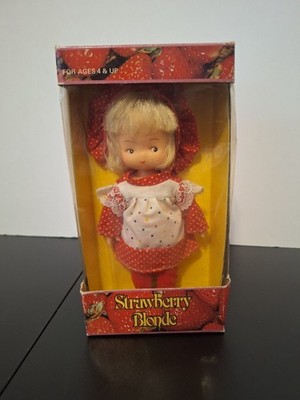 Vintage 1981 Strawberry Blonde Doll By Lectron LTD, Red/white Polka Dots NIB