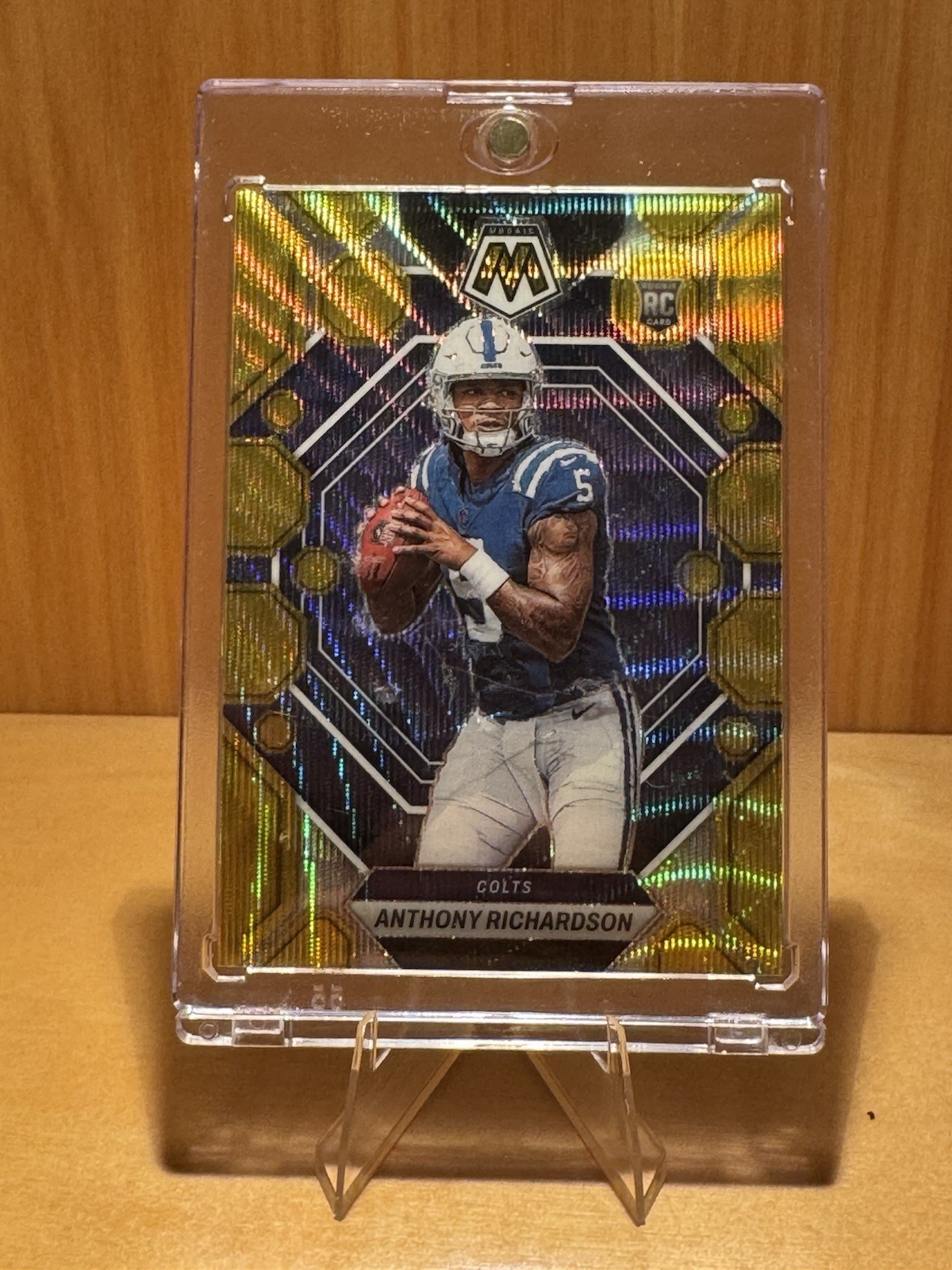 2023 Panini Mosaic - Rookies Anthony Richardson #282 Gold Wave Mosaic Prizm /17
